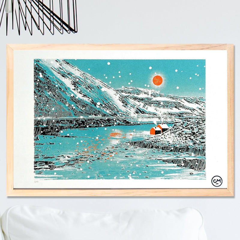 Sérigraphie 3 couleurs imprimée à la main – tirage limité sur papier Fedrigoni 300 g