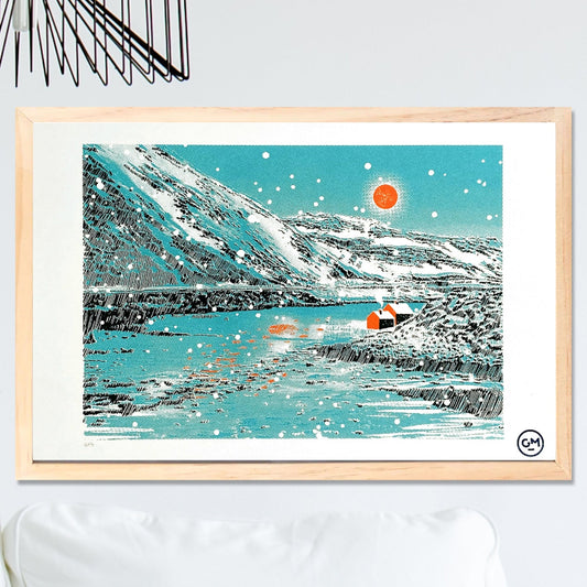 Sérigraphie 3 couleurs imprimée à la main – tirage limité sur papier Fedrigoni 300 g