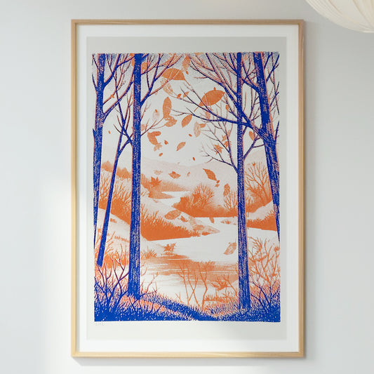 Sérigraphie - Matin d'automne